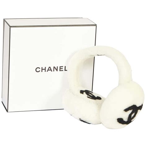 chanel shearling ear muffs